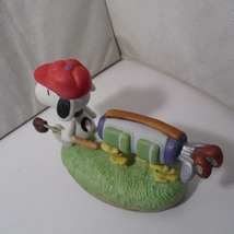 ビンテージ Hallmark SNOOPY ON THE COURSE FIGURINE Kl275_画像4