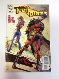 TEEN TITANS #55 2008. paper American Comics american DC comics Comics leaf foreign book 2000 period GEOFF JOHNS ROBIN SUPERBOY WONDER GIRL