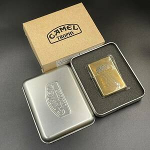 【人気】ZIPPO ジッポ 1989年製 USA製 真鍮 CAMEL TROPHY 火花OK 着火跡なし オイル ライター/CDK57-12