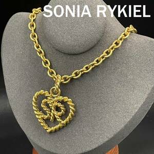 【人気】SONIA RYKIEL / ソニアリキエル ネックレス ゴールド ハート ロゴ アクセサリー レディース/CYB72-10