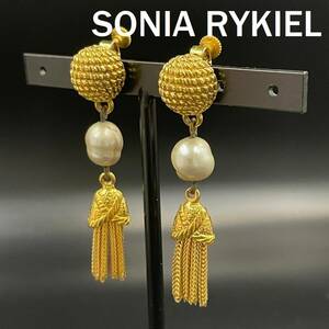 【人気】SONIA RYKIEL / ソニアリキエル イヤリング ゴールド フェイクパール アクセサリー レディース/CYB72-18