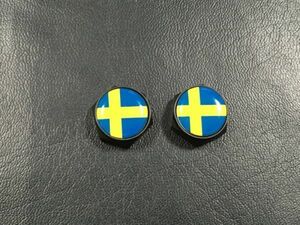  free shipping 2 piece black number bolt cover Sweden national flag Volvo etc. yoseXC40 XC60 ska niaS80 C30 C70 VOLVO Saab 