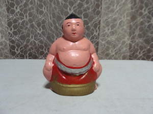 デッドストック　古玩具　伝統工芸　土人形　相撲　力士　貯金箱　時代　昭和　郷土玩具　コレクション