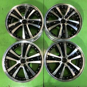 NT364 中古 AMISTAD アミスタット アミスタッド ホイール 18×8J +37 PCD 114.3 4本 【18系クラウン/レクサスSC430/30系セルシオ】