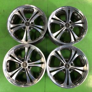 NT370 中古 18インチ ホイール 18×7.5J +48 PCD 114.3 4本 セット PRODUCED IN JAPAN 【18系クラウン/30セルシオ】