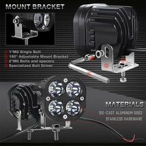 バイク 投光器 前照灯 80W オートバイ LEDワークライト 作業灯 トラック 3インチ _イエロー_ FX40W ランクル 2個 12V/24V 3インチ 8000LM_画像5