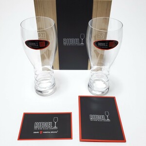 RIEDEL リーデル オー ビアー ペア グラス 木箱入り 0414/11 未使用保管品