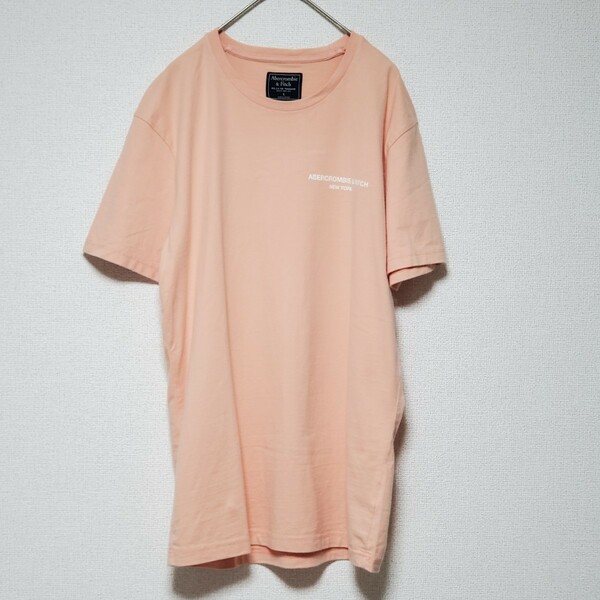 Abercrombie＆Fitch アバクロンビー アンド フィッチ　メンズ 半袖Tシャツ ピンク　サイズS（約Mサイズ相当）