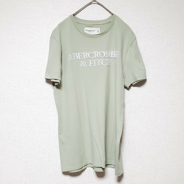 Abercrombie＆Fitch アバクロンビー アンド フィッチ　メンズ 半袖Tシャツ ライトグリーン　サイズS（約Mサイズ相当）