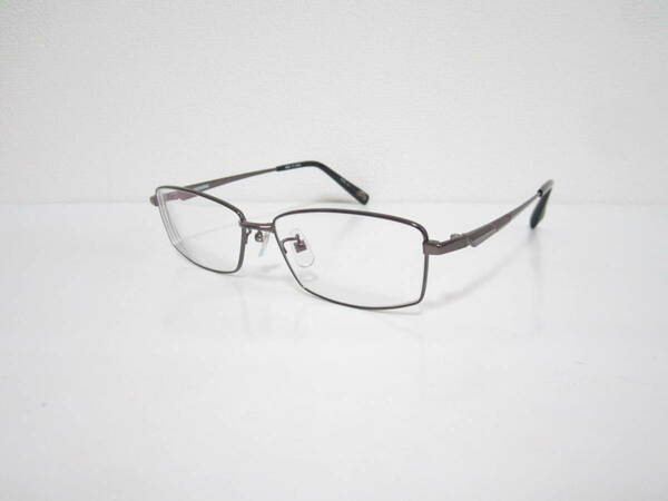 G◆ビンテージ　レトロ　renoma　Ti-P　25-1240　COL.3　レノマ　スクエア型　メタリックグレー系　眼鏡　程度良品