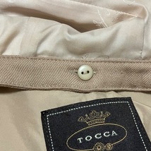 トッカ TOCCA サイズ6 M - ライトブラウン×黒 レディース 長袖/リボン/キルティング/中綿/冬 コート_画像8
