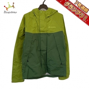 コロンビア columbia ブルゾン サイズS - ダークグリーン×グリーン メンズ 長袖/ジップアップ/春/秋 美品 ジャケット