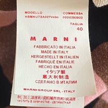 マルニ MARNI サイズ40 M - ピンク×ダークブラウン×黒 レディース クルーネック/長袖/ひざ丈/チェック柄 ワンピース_画像5