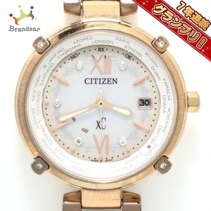 シチズン 腕時計 XC(クロスシー) H240-T020151 レディース Limited Edition/4Pダイヤ(ケース部分)/シェル文字盤/エコドライブ/電波