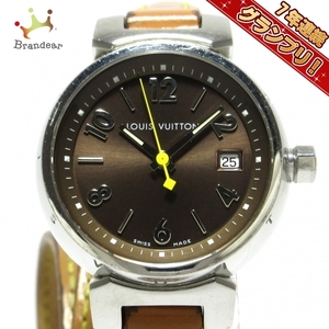 LOUIS VUITTON(ヴィトン) 腕時計 タンブール Q1211 レディース 革ベルト/3連ベルト ダークブラウン