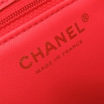 シャネル CHANEL ショルダーバッグ AS2357 シングルフラップマトラッセ グレインドカーフスキン コーラルピンク レディース 31番台 美品_画像7