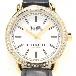 COACH(コーチ) 腕時計 - CA.105.7.95.1204S レディース ラインストーンベゼル 白