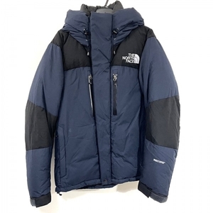 ノースフェイス THE NORTH FACE ダウンジャケット サイズS - ネイビー×黒 レディース 長袖/冬 ジャケット