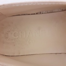 シャネル CHANEL スリッポン 37 G32910 - ラムスキン ベージュ レディース ココマーク 靴_画像5