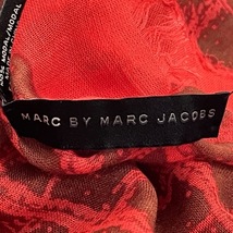 マークバイマークジェイコブス MARC BY MARC JACOBS ストール(ショール) - モダール レッド×ブラウン マフラー_画像3