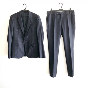 エンポリオアルマーニ EMPORIOARMANI シングルスーツ - 黒 メンズ チェック柄 メンズスーツ