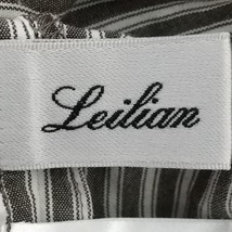 レリアン Leilian サイズ9 M - ブラウン×白 レディース シャツワンピ/ストライプ/フラワー ワンピース_画像3