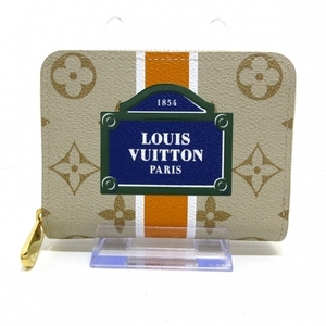 ルイヴィトン LOUIS VUITTON コインケース M82691 ジッピーコインパース モノパナム・キャンバス ベージュ RFID確認済み 美品 財布