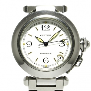 Cartier(カルティエ) 腕時計 パシャCスモールデイト W31015M7 レディース SS/要OH 白