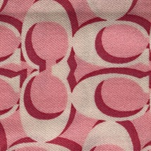 コーチ COACH - ピンク×アイボリー リボンスカーフ/ミニシグネチャー柄 美品 スカーフ_画像6