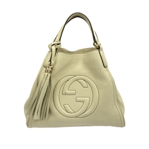 グッチ GUCCI トートバッグ 336751 ソーホー レザー アイボリー タッセル バッグ