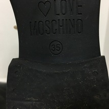 ラブモスキーノ LOVE MOSCHINO ロングブーツ 35 - エナメル（レザー）×金属素材 黒×シルバー レディース チェーン/ハート 靴_画像7