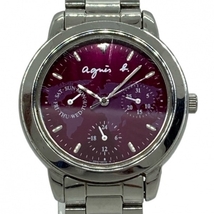 agnes b(アニエスベー) 腕時計 - V33J-0010 レディース ボルドー_画像1
