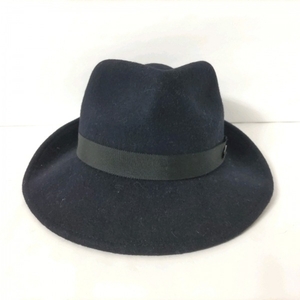 ランバンオンブルー LANVIN en Bleu ハット M～S - ウール ダークネイビー 帽子