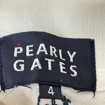 パーリーゲイツ PEARLY GATES 半袖ポロシャツ サイズ4 XL - 白×ダークネイビー メンズ トップス_画像3