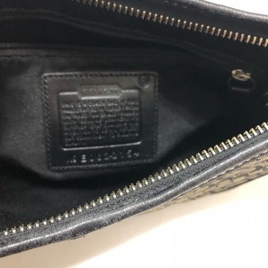 コーチ COACH ショルダーバッグ 2154 ミニシグネチャー スモールホーボー ジャガード×レザー 黒×白 バッグの画像8