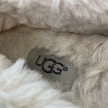 アグ UGG フラットシューズ 24 5612 ダコタ ムートン×レザー グレー×ブラウン×アイボリー レディース 靴_画像5