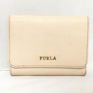 フルラ FURLA 3つ折り財布 レザー ピンクベージュ 財布