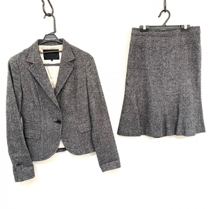  Untitled UNTITLED skirt suit - black × ivory lady's tweed lady's suit 