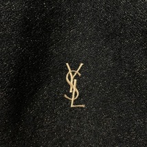 イヴサンローラン YvesSaintLaurent ストール(ショール) - シルク×ウール 黒×ブラウン×ライトブラウン 豹 マフラー_画像5