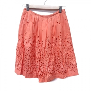 ブルマリン BLUMARINE ミニスカート サイズI:38 - オレンジ レディース 刺繍 美品 ボトムス