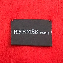 エルメス HERMES - カシミヤ ボルドー フリンジ 美品 マフラー_画像3