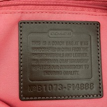 コーチ COACH ショルダーバッグ F14888 ホースアンドキャリッジ サテンフラップ ジャガード×レザー ベージュ×ダークブラウン バッグ_画像8