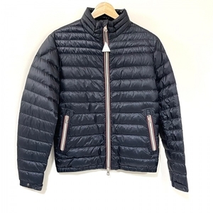 モンクレール MONCLER ダウンジャケット サイズ0 XS DANIEL(ダニエル) ダークネイビー×レッド×白 メンズ 長袖/LONGUE SAIAON/冬 美品