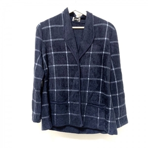  Armani ko let's .-niARMANICOLLEZIONI cardigan size 46 L - navy lady's spring * autumn thing beautiful goods tops 