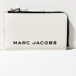 マークジェイコブス MARC JACOBS コインケース - レザー 白 キーリング付き 美品 財布