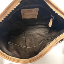 コーチ COACH ショルダーバッグ F07077 ハンプトンズシグネチャーソフトダッフル ジャガード×レザー カーキ×ブラウン バッグ_画像7