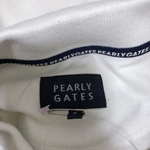 パーリーゲイツ PEARLY GATES 半袖ポロシャツ サイズ5 XL - 白×ダークネイビー×ネイビー メンズ 刺繍 トップス_画像3