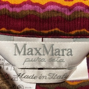 マックスマーラ Max Mara 長袖シャツブラウス サイズ42 M - ボルドー×ピンク×マルチ レディース トップスの画像3