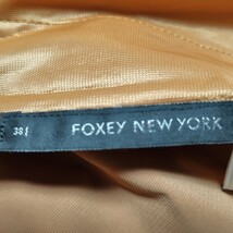 フォクシーニューヨーク FOXEY NEW YORK サイズ38 M オレンジ レディース ノースリーブ 美品 ワンピース_画像3