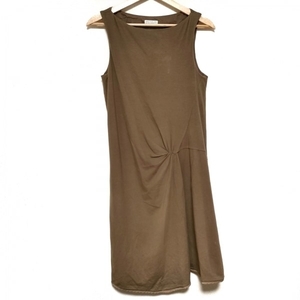  Brunello Cucinelli BRUNELLO CUCINELLI size M - Brown lady's no sleeve / long One-piece 